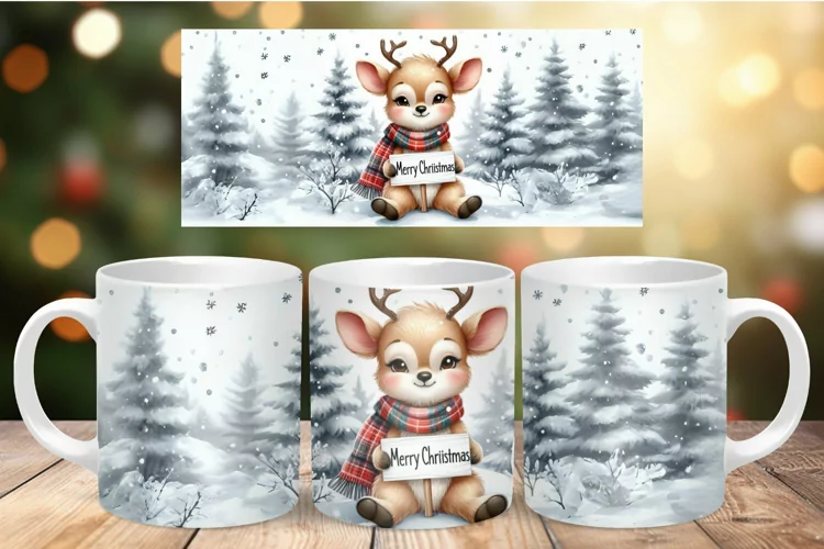 Mug Wrap Sublimation - reindeer
