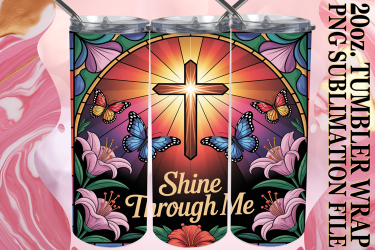 Radiant days 20oz tumbler wrap, Religious