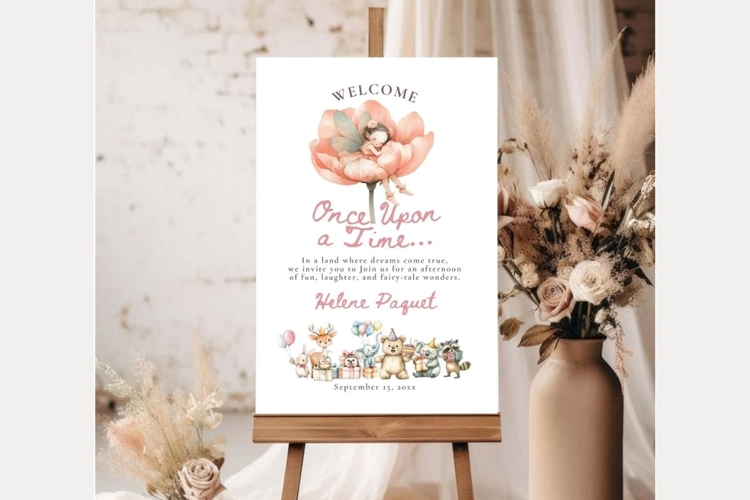 Baby Shower Welcome Sign Template 258 example image 1