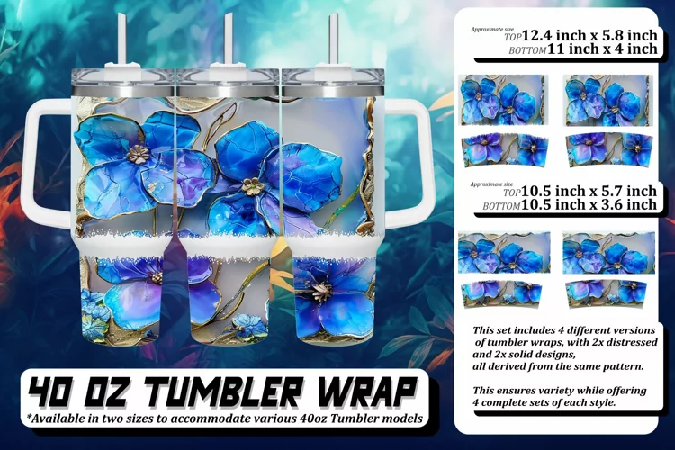 Whimsical Blooms: Tumbler Wrap Summer 40oz