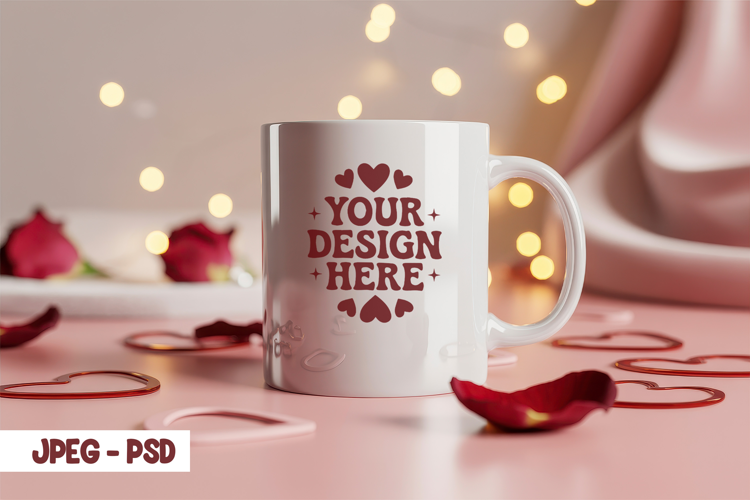 Valentine Couple T Shirt PSD JPEG Mockup