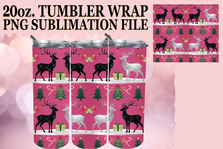 Joyful Spirits 20oz tumbler wrap, Christmas