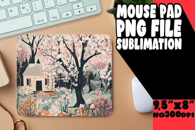 Spring Blossoms: Tree PaFloral Delight: Spring Mouse Pad Des