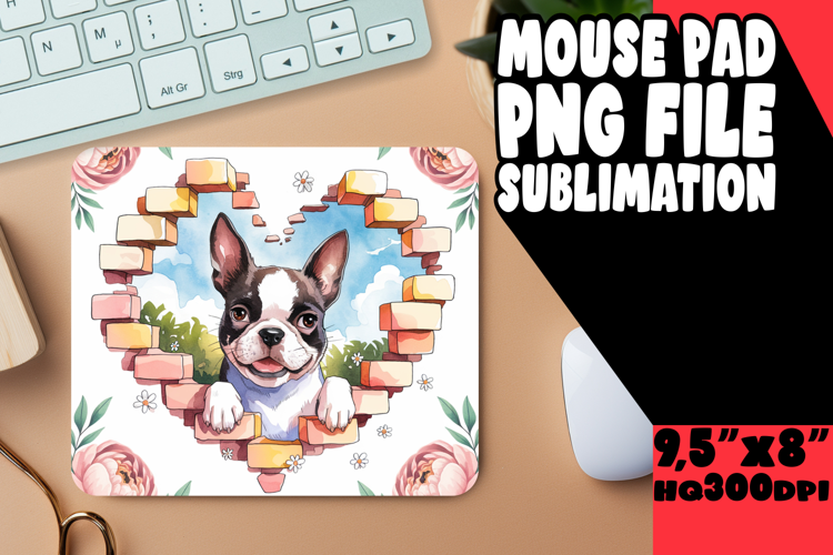 CHEERFUL DESK MAT FUN SUBLIMATION, Cute Dog