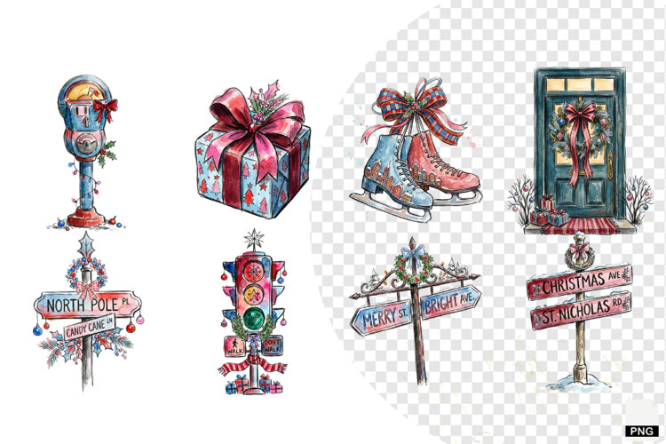 Whimsical Christmas Days Clipart example image 1