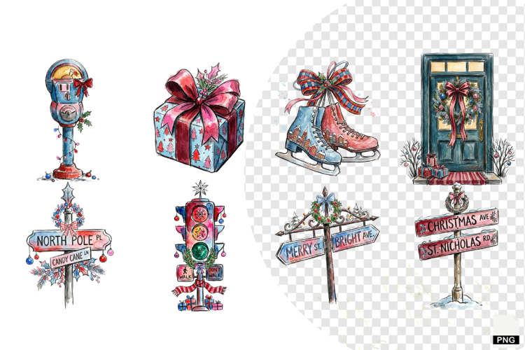 Whimsical Christmas Days Clipart