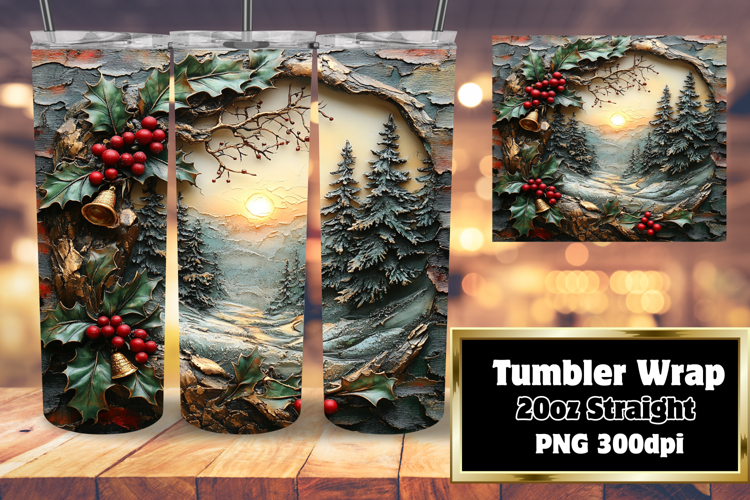 RADIANT 20oz Tumbler Wrap , Christmas