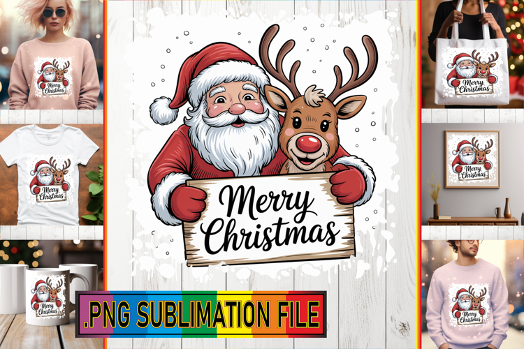 Cheerful TSHIRT Gift Ideas PNG, Funny Santa