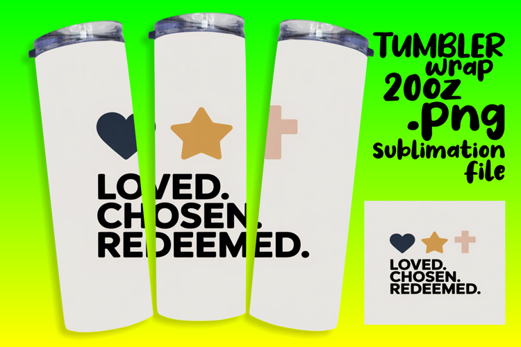 SLEEK PNG Tumbler Design 20oz , Religious