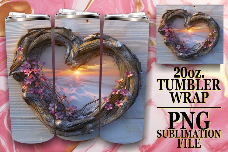 Serene Summer Meadow Tumbler Wrap Sublimation example image 1