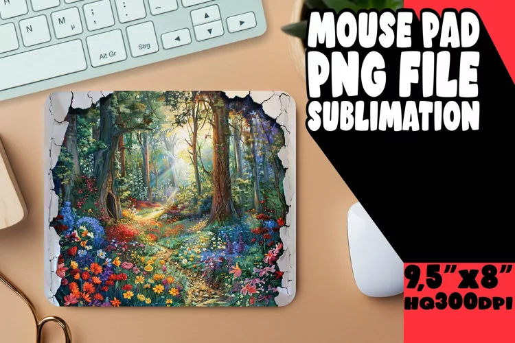 Enchanted Woodland 3D Mousepad Sublimation