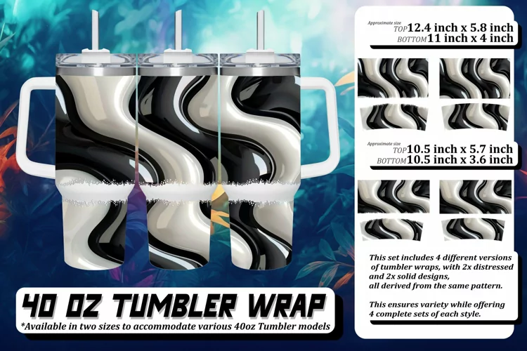 Bold Colorful 3D Sublimation Tumbler Artwork