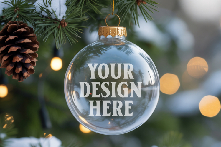 Acrylic Christmas Ornament Mockup , christmas ornament mocku