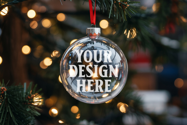 Acrylic Christmas Ornament Mockups , acrylic blank mockup