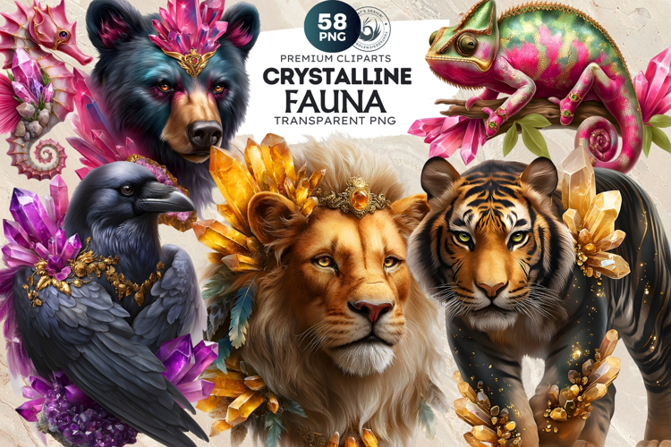 Crystalline Fauna Fantasy Animal PNG Clipart scrapbooking