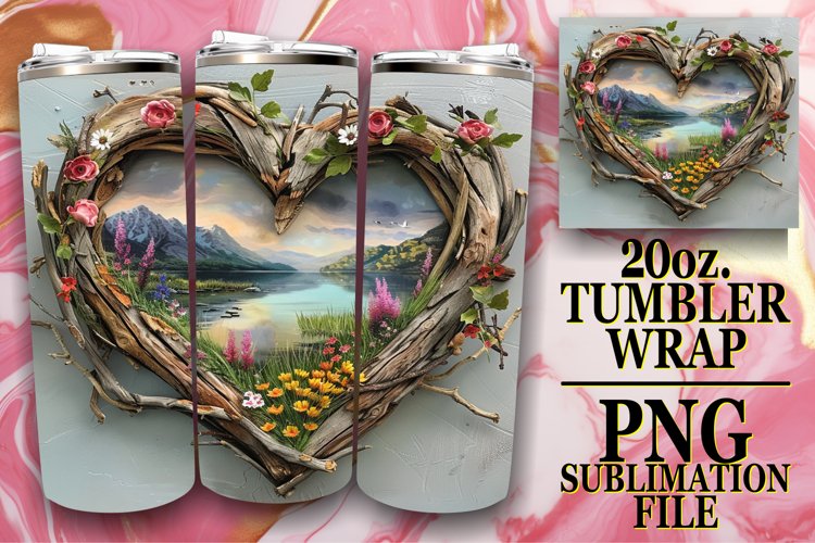 Scenic Tranquility: 20oz Landscape Wrap example image 1