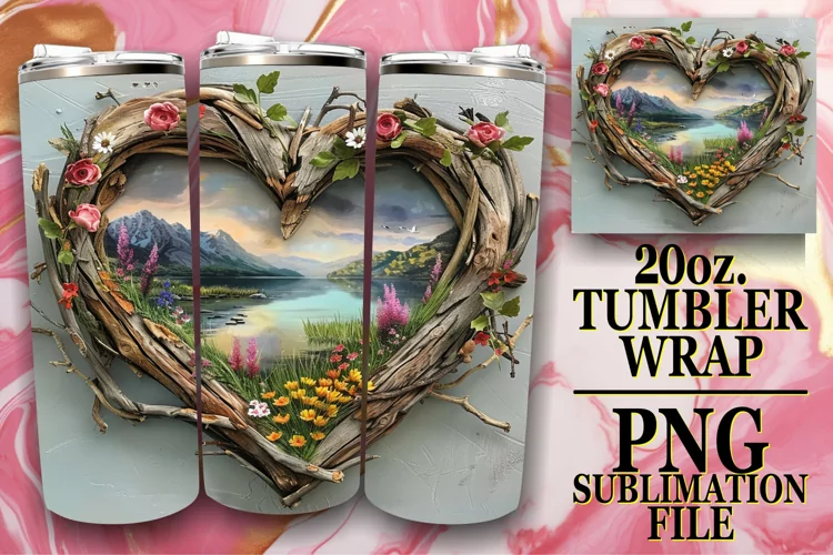 Scenic Tranquility: 20oz Landscape Wrap