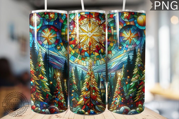 Christmas Tree Tumbler Wrap Design |High Quality 300 Dpi