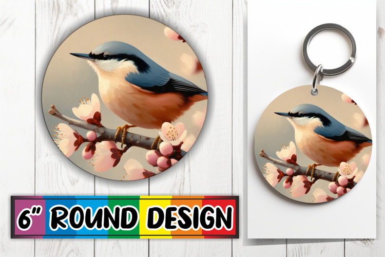 Radiant Circle Keychain Magic PNG, Birds