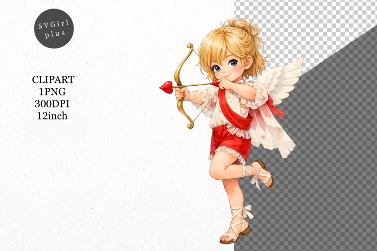 Cupid Clipart, Valentines Day Clipart, Whimsical Clipart
