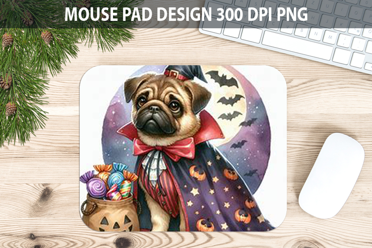 Dog Mouse pad Sublimation - Halloween Animal PNG Design