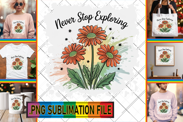 Cozy Sublimation PNG Art, Flowers Quote