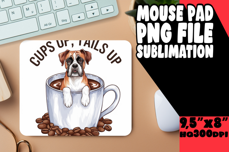 LUMINOUS mouse PAD Creative Design, Coffee Dog