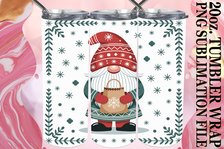 SERENE GIFT 20oz TUMBLER WRAP, Gnomes