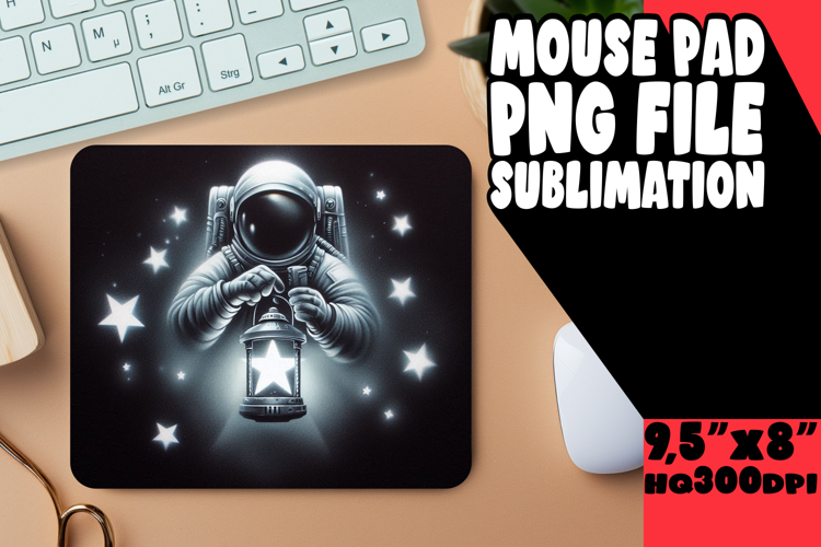 BRIGHT MOUSE MAT ARTISTIC IDEAS, Astronaut