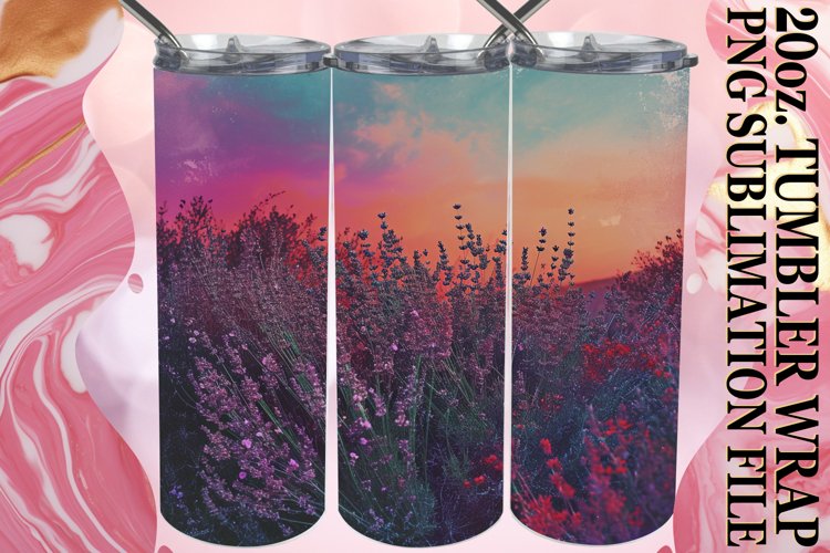 Nostalgic Blossom Paradise Tumbler Design - Retro Delight example image 1