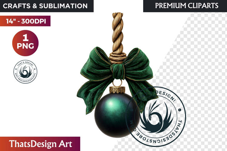 Christmas Baubles Clipart, Festive Holiday Ornaments PNG