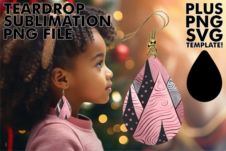 Sublimation-Ready Pastel Teardrop Beauty