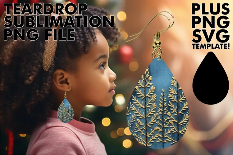 Pine Forest Beauty: Embroidered Christmas Earrings