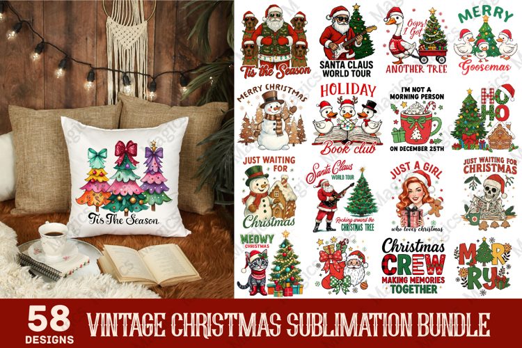 Vintage Christmas Sublimation Bundle