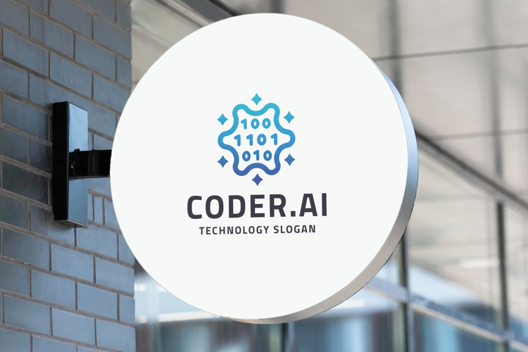 Abstract AI Coder System Logo