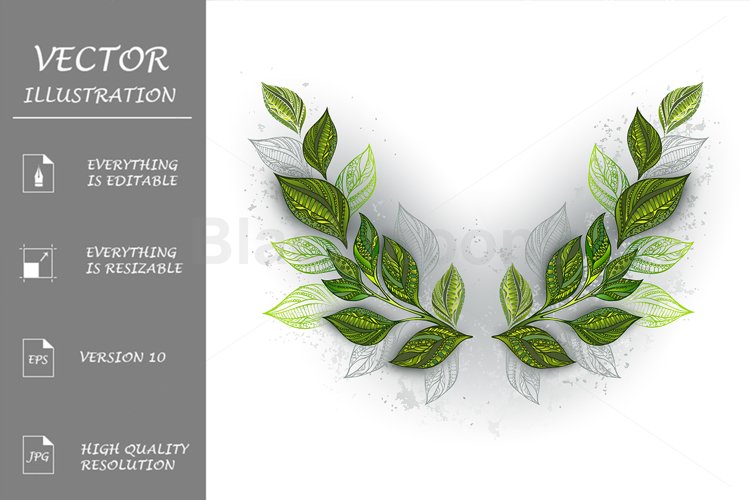 Symmetrical Pattern with Tea Leaves example image 1