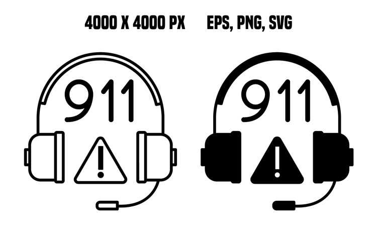 Emergency Number Icons. 911