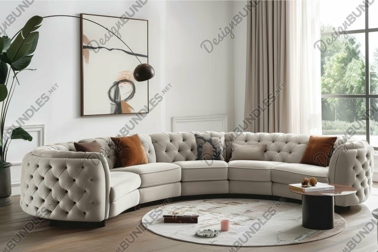 Elegant living room with modern sectional sofa example image 1
