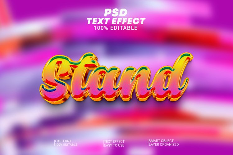 Stand Editable Text Effect Style