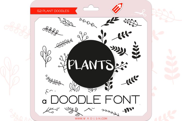 Plant Doodles - Dingbats Font example image 1