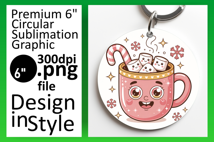 Cute Round Design Coaster Template , Cute Christmas