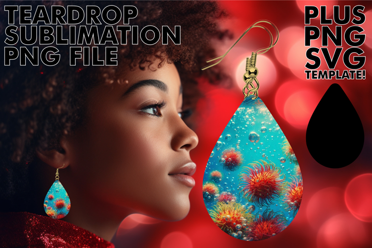Enchanted Teardrop Earrings Art, 3D Fruits