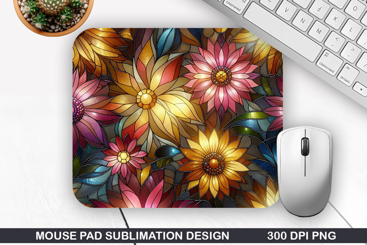 Flowers Mouse Pad Sublimation, Summer Mouse Pad PNG