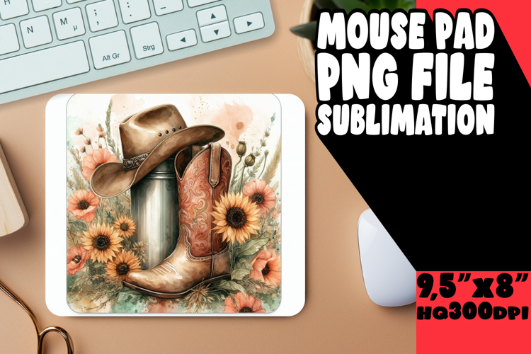 ENCHANTED MOUSE PAD FUN SUBLIMATION, Western