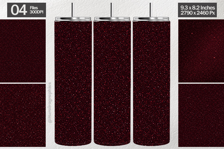 Dark Mahroon Glitter Tumbler Wrap| Tumbler Sublimation
