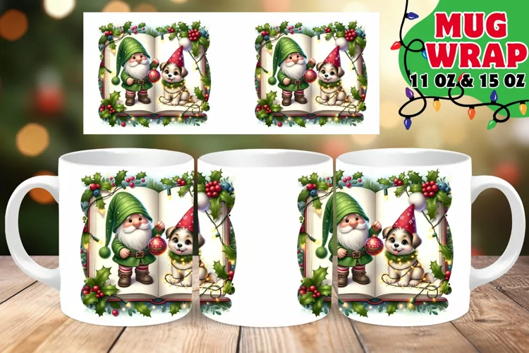 GNOME XMAS HARMONY 11OZ 15OZ MUG WRAP