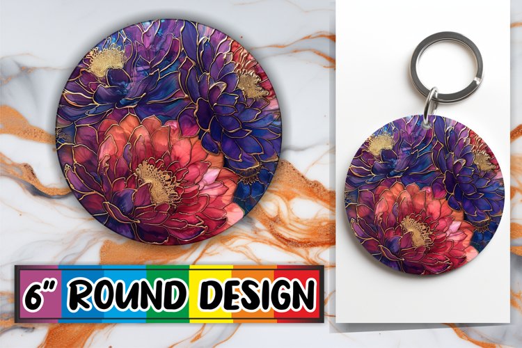 Gleaming Gold Blossom Sublimation Charms