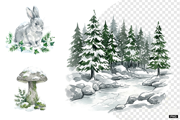 Winter Nature Escape Clipart