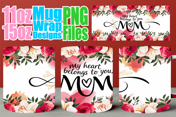 Sweet nostalgia 11oz 15oz mug wrap, Mother's Day