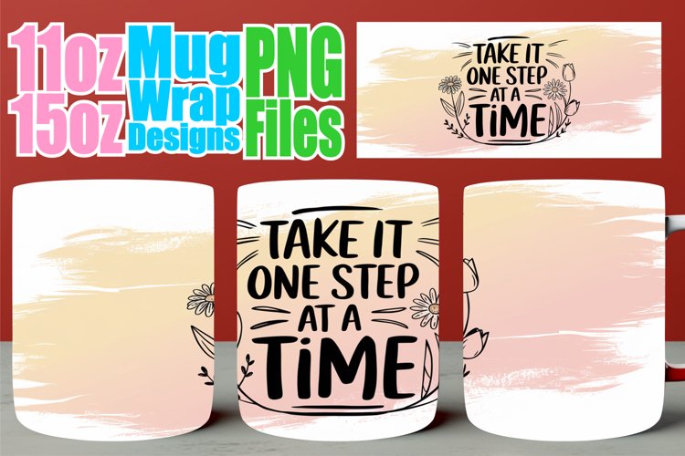 Vibrant hues 11oz 15oz mug wrap, Quote example image 1